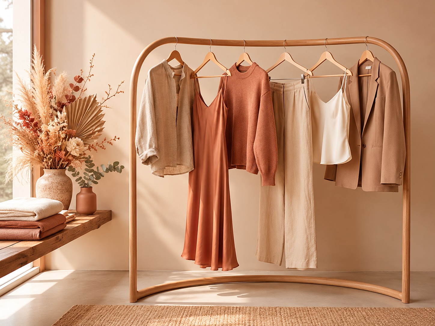 Arquivo curado de peças femininas premium, representando moda circular e renovação do guarda-roupa.